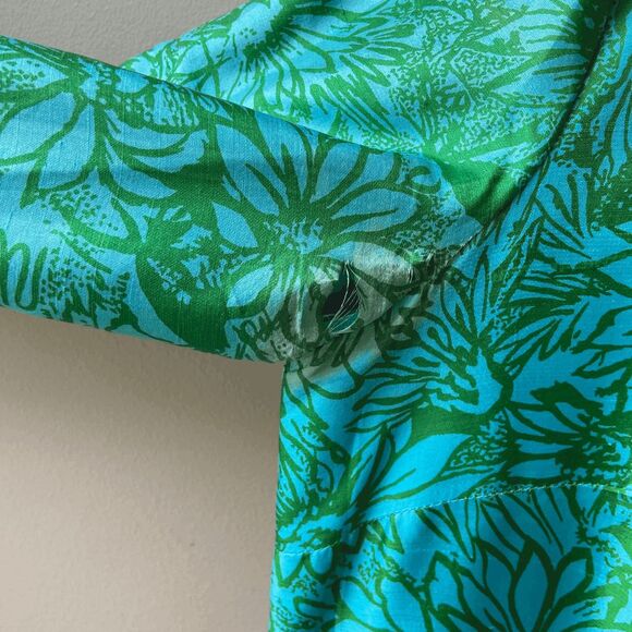 Vintage 1950s–60s Silk Floral Wiggle Dress with Belt – Union Made USA, S/M - Picture 7 of 12